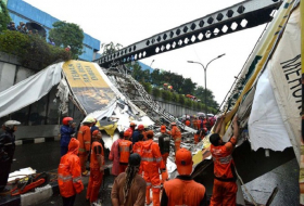 3 killed, 3 injured in pedestrian bridge collapse in Jakarta 